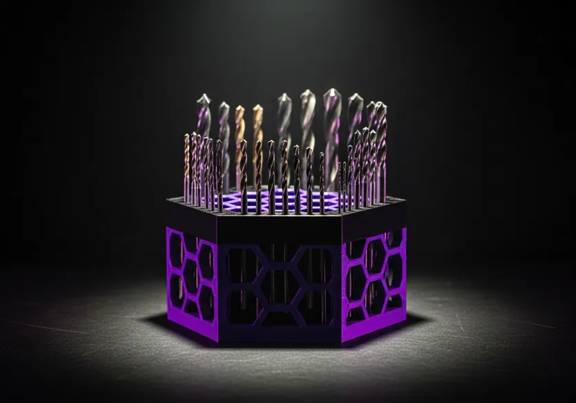 3D-printed hexagonal magnetic tool organiser